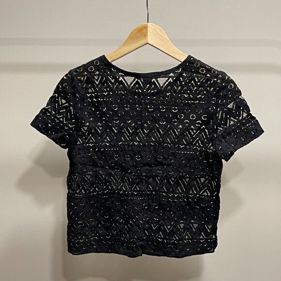 Armani Exchange T-Shirt with Cut-Out Detailing - Black - Size S - Picture 3 of 3